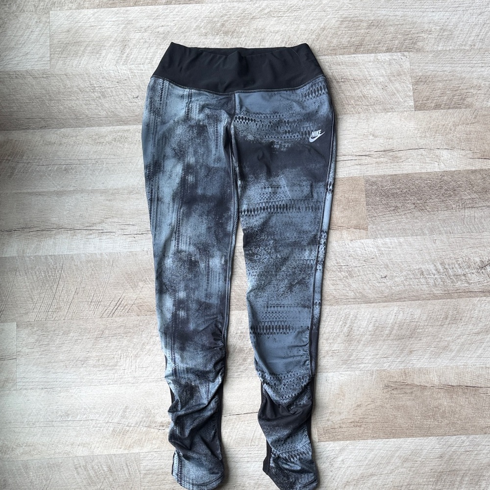 Nike Black and Gray Athletic Leggings